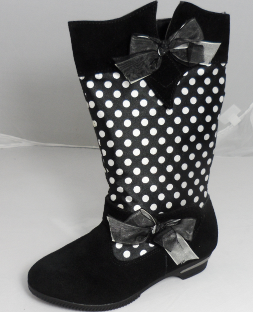 Black bow boots
